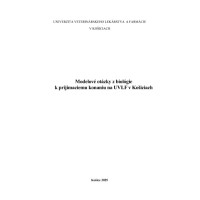 Modelové otázky z biológie k prijímaciemu konaniu na UVLF v Košiciach 